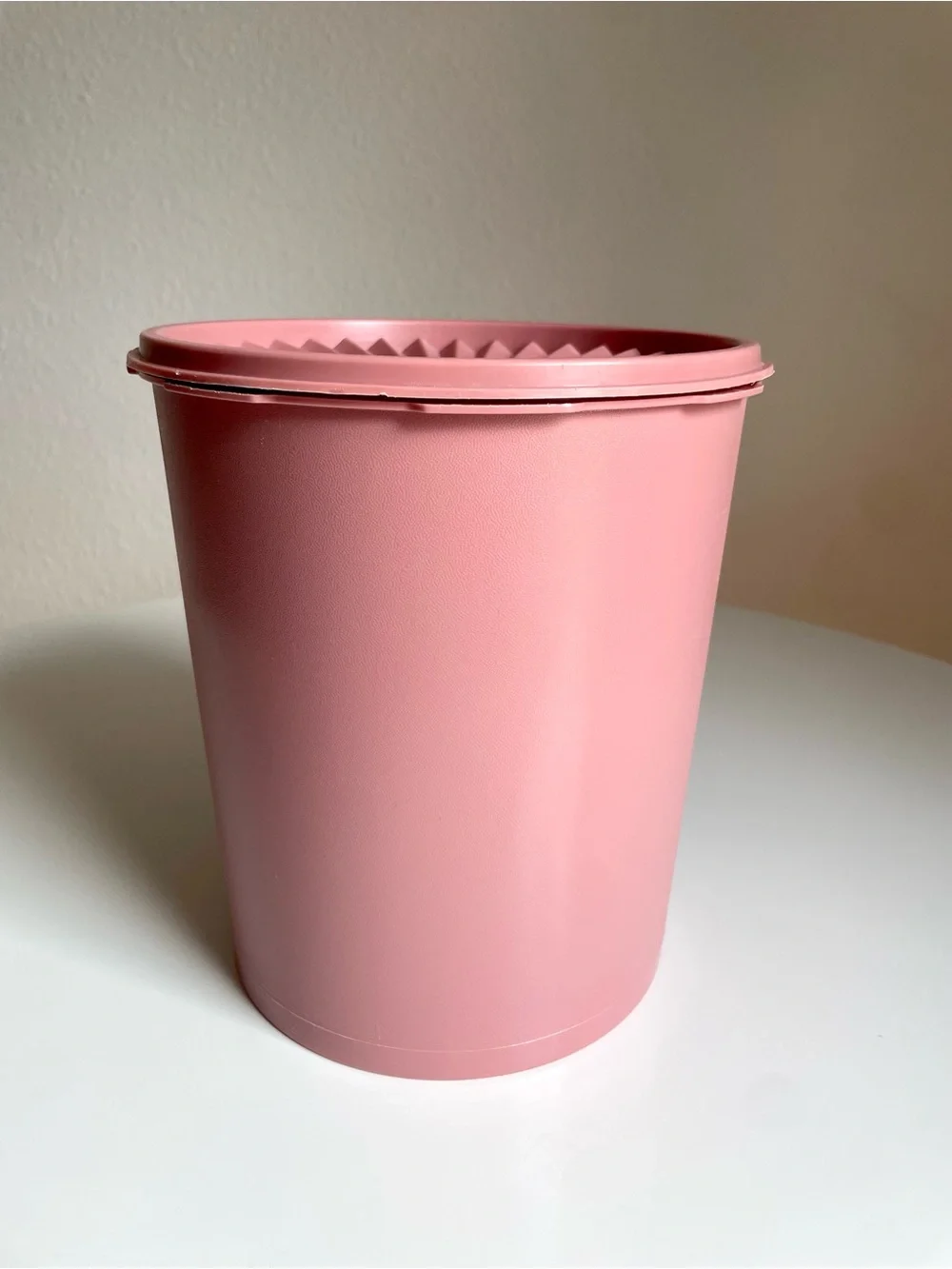 Vintage 80s Tupperware Servalier Canister Set of 4, Dusty Rose